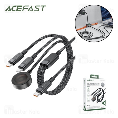 کابل دو سر Type-C و شارژر اپل واچ ایس فست ACEFAST C6-11 طول 1.2 متر توان 100 وات