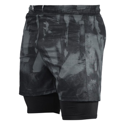 شلوارک کشاله دار ورزشی مردانه آندر آرمور Heat Gear-Z9613 طوسی تیره