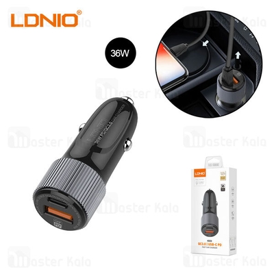 شارژر فندکی الدینیو LDNIO C510Q توان 38 وات همراه با کابل