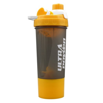 شیکر ورزشی دو تیکه اولترا پاور مدل Ebi دودی درب پیجی ظرفیت ۰.۷ لیتر