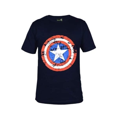 تیشرت اسپرت کاپیتان آمریکا مدل SPL-USA سرمه ای
