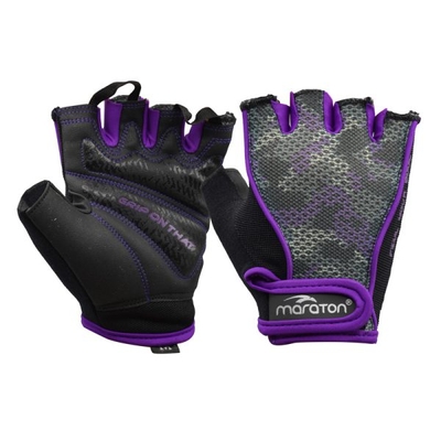 دستکش بدنسازی زنانه ماراتن مدل ۴۰۲P860 بنفش تیره