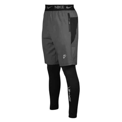 شلوارک و لگ سرهمی مردانه نایک مدل ۸۸۰۸ طوسی