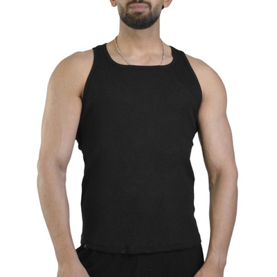 رکابی تنک تاپ کبریتی مردانه جیم شارک مدل B2A7A مشکی