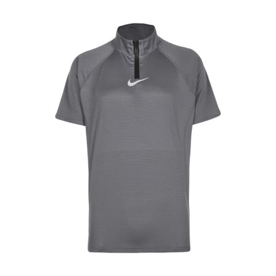 تیشرت ورزشی نیم زیپ مردانه نایک مدل mub-3912 طوسی تیره