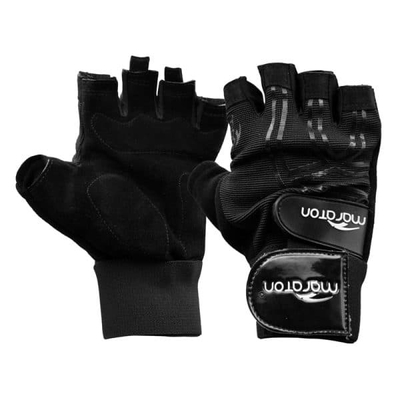 دستکش بدنسازی ماراتن مدل ۶۰۴ مچ بند دار مشکی