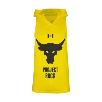 رکابی کلاهدار ورزشی مردانه آندر آرمور مدل PY-ProJect راک زرد