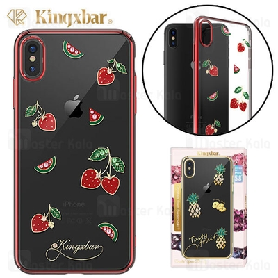 قاب فانتزی آیفون Apple iPhone X / XS Kingxbar Swarovski Tropical Strawberry