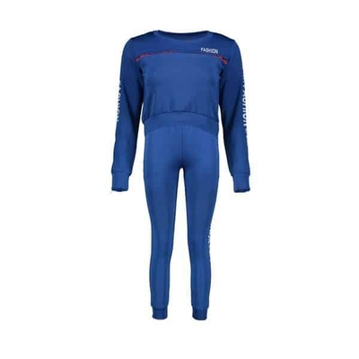 ست ورزشی زنانه نیم تنه و شلوار FASHION آبی