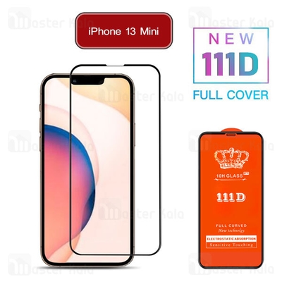 محافظ صفحه شیشه ای تمام صفحه تمام چسب آیفون Apple iPhone 13 Mini 111D Glass