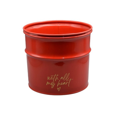سطل فلزی کادویی مدل Heart-2527 ابعاد ۱۸*۲۰*۲۰ سانتی متر