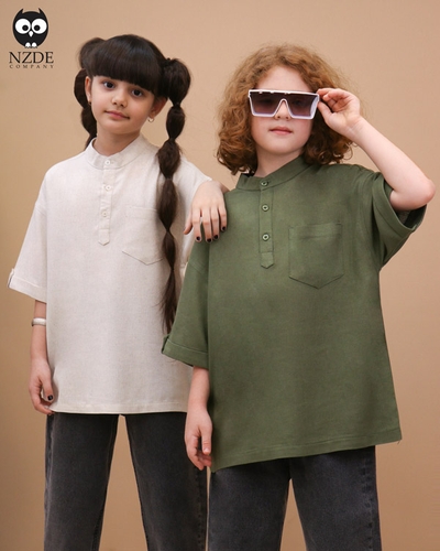 شومیز لینن یقه دیپلمات NZDE