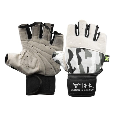 دستکش بدنسازی مردانه آندر آرمور مدل GDS-402M1075 چریکی طوسی