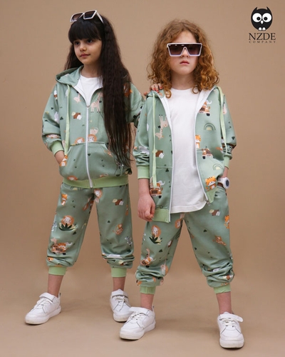 سویشرت شلوار غواصی تمام چاپ حیوانات NZDE