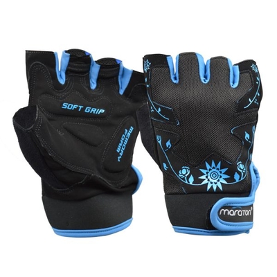 دستکش بدنسازی زنانه ماراتن مدل Flower-402P875  آبی
