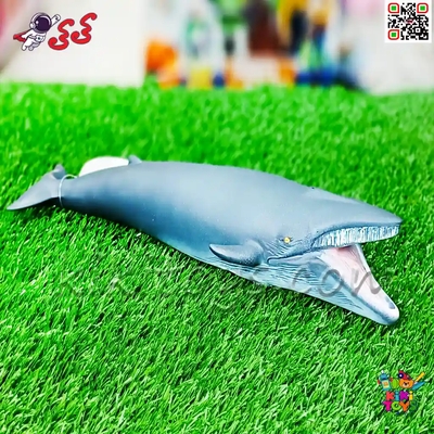 فیگور نهنگ آبی حیوانات دریایی اسباب بازی سیلیکونی نرم Blue Whale