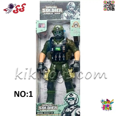 اکشن فیگور مفصلی سرباز نیروی ضربت و جنگی با تفنگ مدل 89103 DESERT TASK FORCE