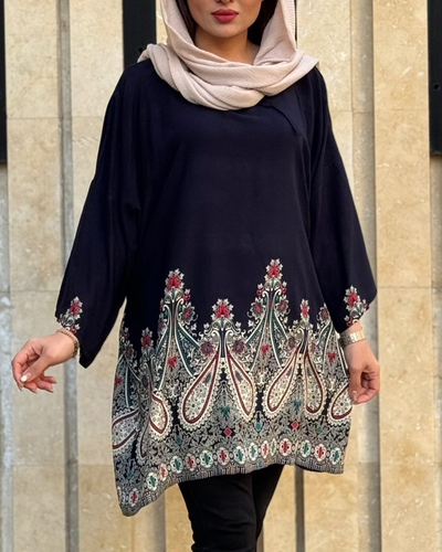  تونیک پلاس سایز بته جقه طرح اندونزی 1165