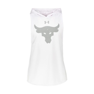 رکابی بدنسازی کلاهدار آندر آرمور مدل راک KACH سفید