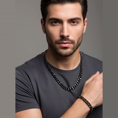 نیم ست گردنبند و دستبند Ribo مدل 1873