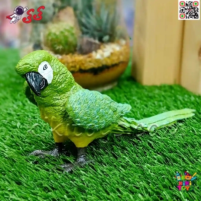 فیگور حیوانات ماکت طوطی ماکائو سبز طلایی 2596 Fiqure Parrot Macaw