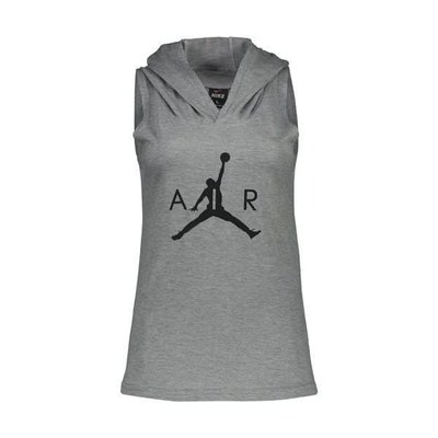 تاپ ورزشی زنانه جردن کلاه دار مدل Mub-190 طوسی