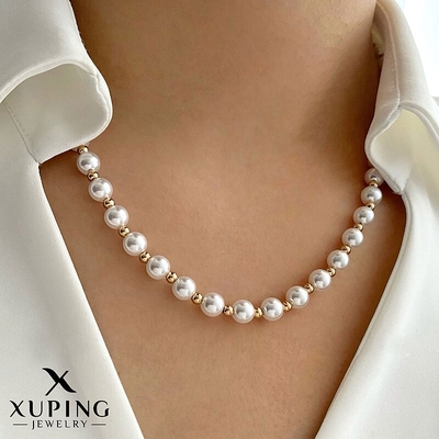 گردنبند مروارید و گوی ژوپینگ (دو رنگ)