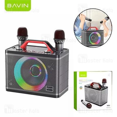 اسپیکر بلوتوث Bavin BM10 توان 25 وات رم و فلش خور با 2 میکروفون