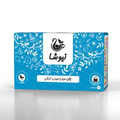 چای سبز و سیب ترش