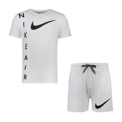 ست تیشرت و شلوارک ورزشی مردانه نایکی مدل AS-285 سفید