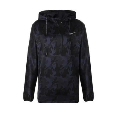 هودی ورزشی مردانه نایک مدل PB-Z1410 چریکی سرمه ای