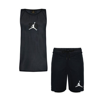 ‫‫ست رکابی و شلوارک ورزشی مردانه جردن مدل PB-1411 سرمه ای