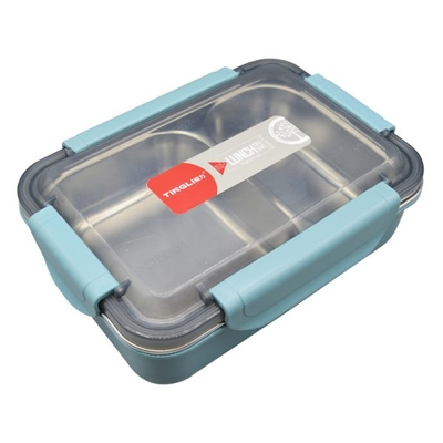 ظرف غذا لانچ باکس تینگل مدل ۲BOX-SUS8185 ظرفیت ۰.۶۴ لیتر