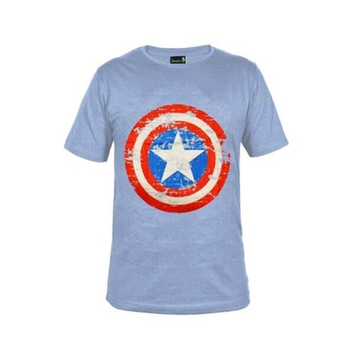تیشرت اسپرت کاپیتان آمریکا مدل SPL-USA آبی روشن