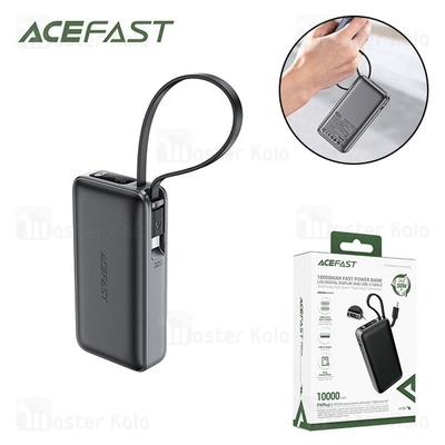 پاوربانک 10000 ایس فست ACEFAST M7 توان 30 وات همراه با کابل متصل