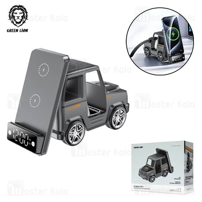 استند و شارژر وایرلس و اسپیکر گرین لاین Green Lion G-WAG 6 IN 1 GNGWAG6N1 توان 15 وات
