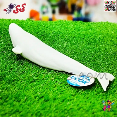 فیگور نهنگ سفید بلوگا حیوانات دریایی اسباب بازی سیلیکونی نرم Beluga Whale