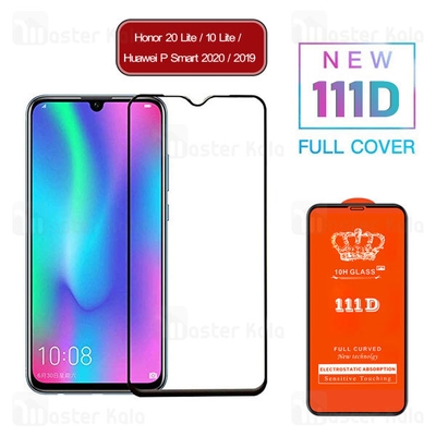 محافظ صفحه شیشه ای تمام صفحه تمام چسب Honor 20 Lite / 10 Lite / Huawei P Smart 2020 / 2019 111D