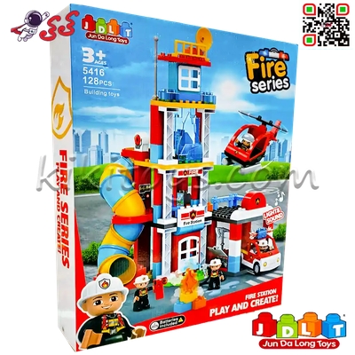 لگو دوپلو ایستگاه آتشنشانی بزرگ قطعه درشت کودک JDLT 5416
