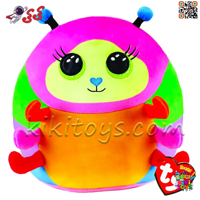 عروسک پولیشی اورجینال هزارپا رنگی| کوسن نرم 35 سانتی‌متری مدل TY