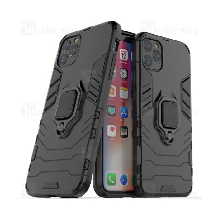 گارد ضد ضربه انگشتی Apple iPhone 12 Pro / iPhone 12 Black Panther KEYSION ShockProof Armor Ring