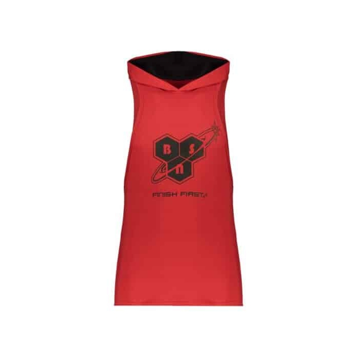 ‫رکابی بدنسازی کلاه دار مردانه بی اس ان مدل GB-9901 قرمز