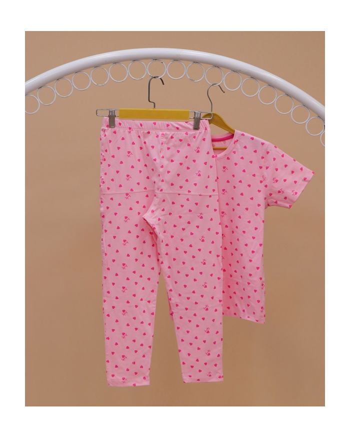 تیشرت شلوار  pink love NZDE