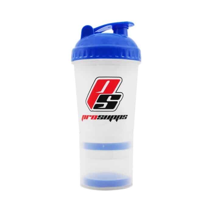 شیکر دو تیکه ورزشی پرو ساپس ظرفیت ۰.۷ لیتر بهمراه جا قرصی و پودر