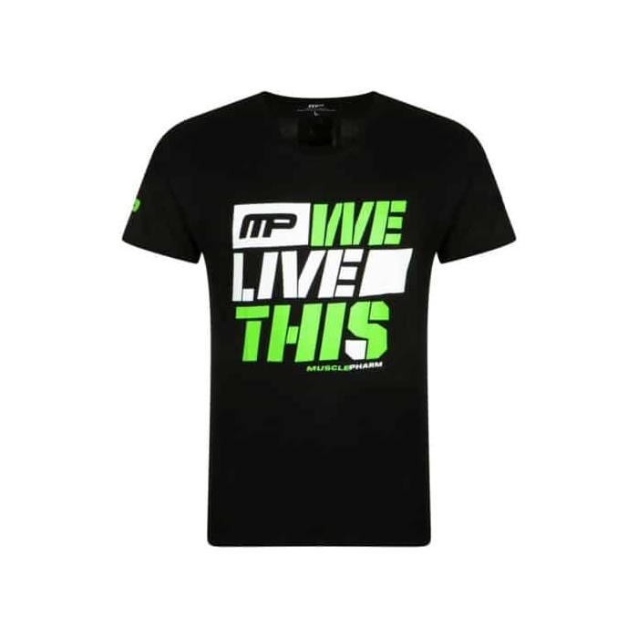 تیشرت ورزشی مردانه ماسل فارم مدل PY-LIVE مشکی