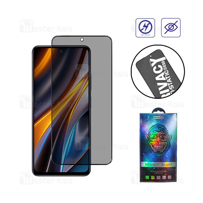 گلس حریم شخصی تمام صفحه تمام چسب Xiaomi Poco F5 Pro / Redmi K60 Privacy Anti Static ESD