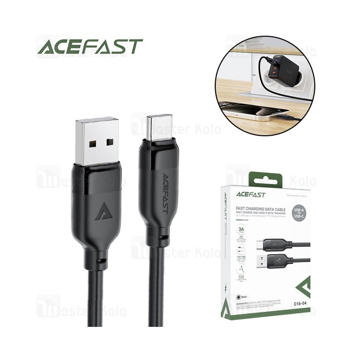 کابل Type-C ایس فست ACEFAST C16-04 طول 1.2 متر توان 15 وات