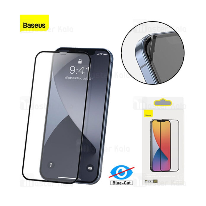 پک 2تایی محافظ صفحه شیشه ای تمام صفحه بیسوس آیفون Apple iPhone 12 Mini Baseus SGAPIPH54N-PE01