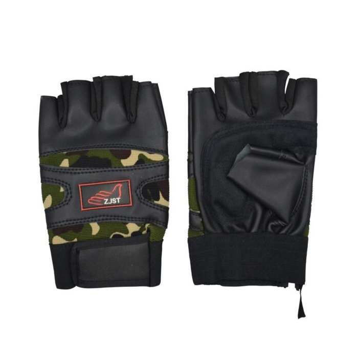 دستکش بدنسازی مردانه زد جاست مدل KTB-0225 چریکی سبز مشکی