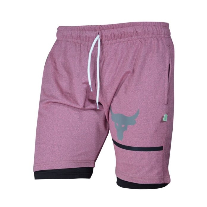 شلوارک کشاله دار ورزشی مردانه آندر آرمور مدل HS-ROCK صورتی